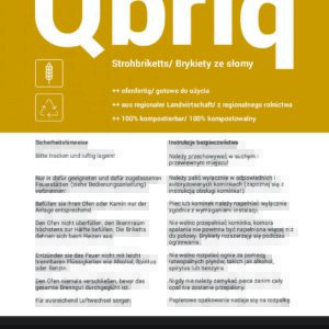 Qbriq - Strohbrikett 20 kg Sack Qbriq - Strohbrikett 20 kg Sack